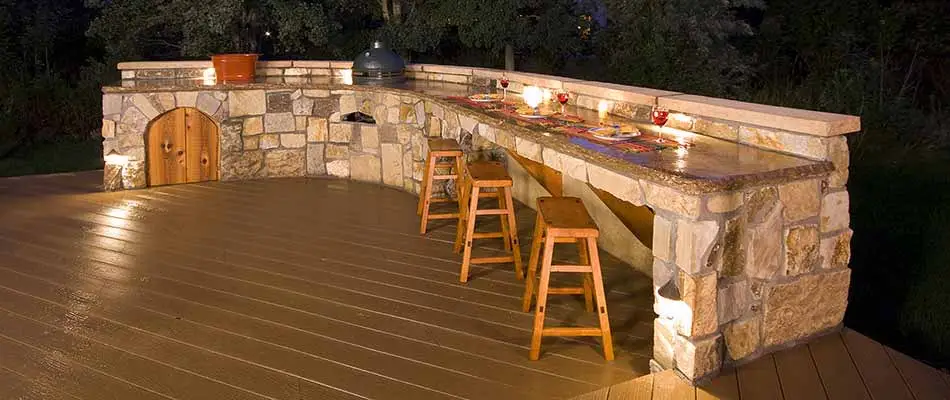 We built an outdoor kitchen in Fort Collins that included a grill and counter top, among other features.l