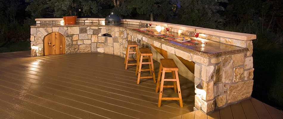 An outdoor kitchen that was customized for a Fort Collins, CO homeowner.