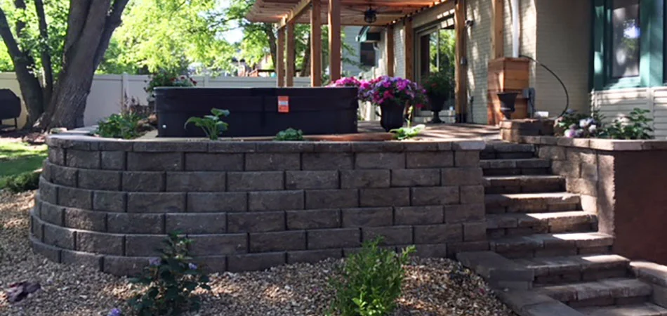 Our project for this Fort Collins customer included custom stone steps.