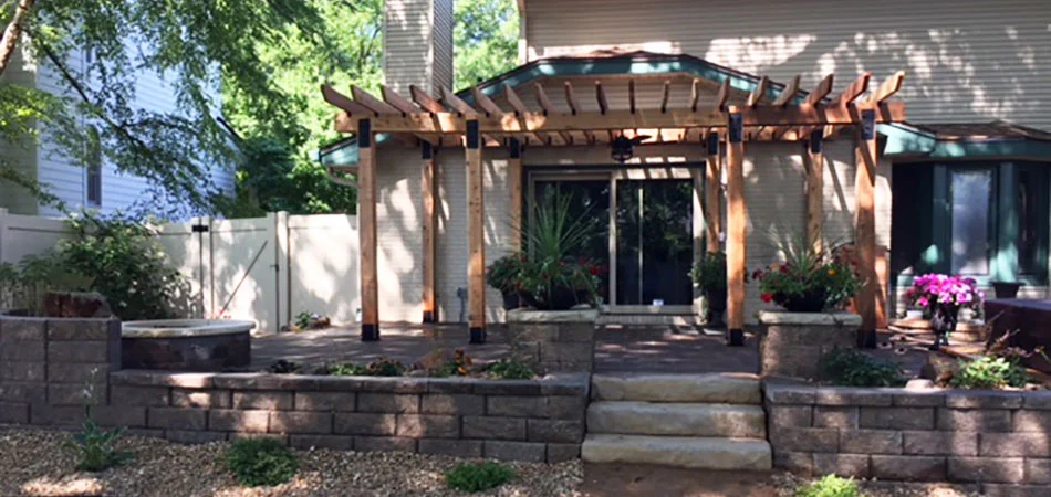 New Retaining Wall, Custom Patio, Fire Pit, & Landscaping in Fort Collins, CO